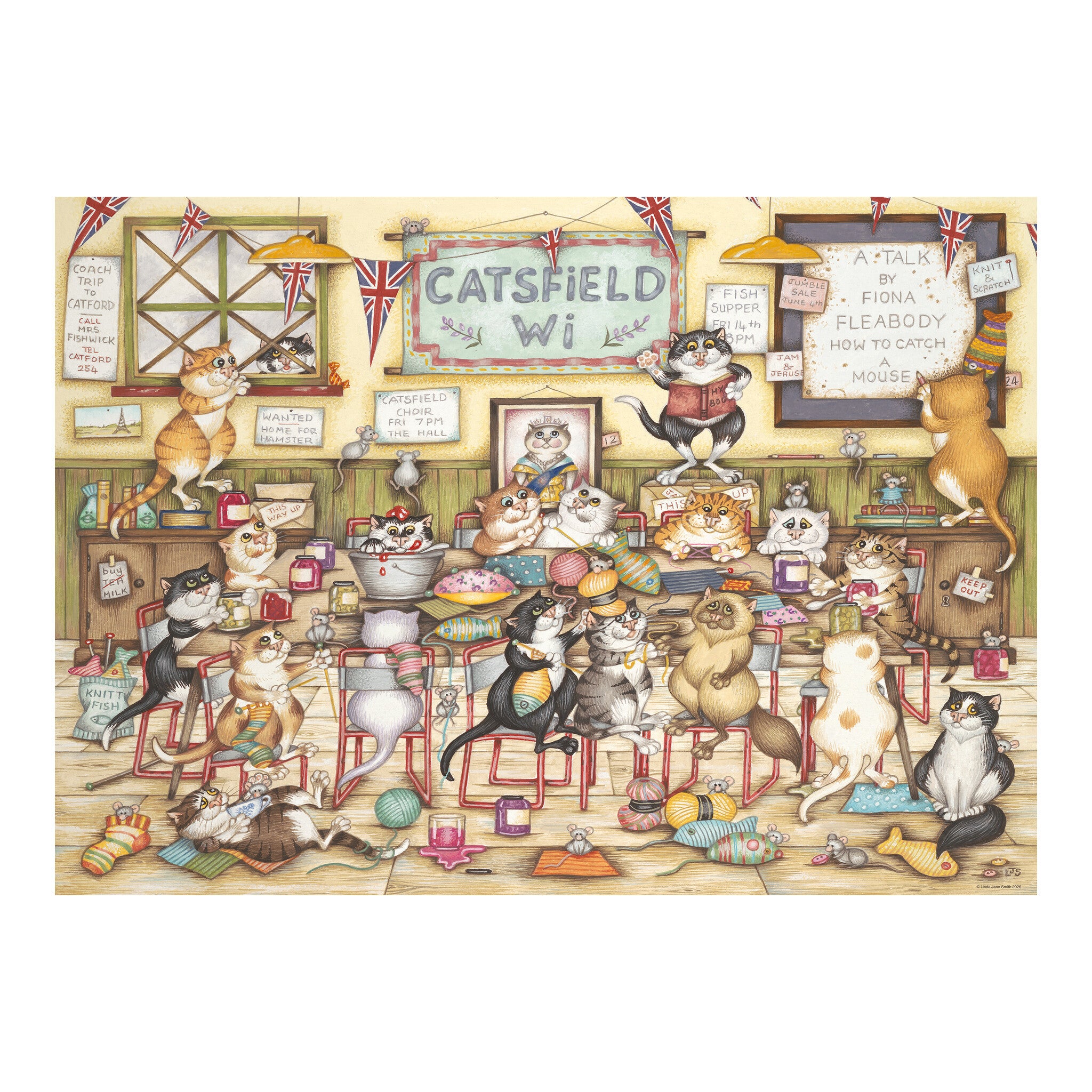 Ravensburger Crazy Cats: At the WI 1000 Piece Jigsaw Puzzle