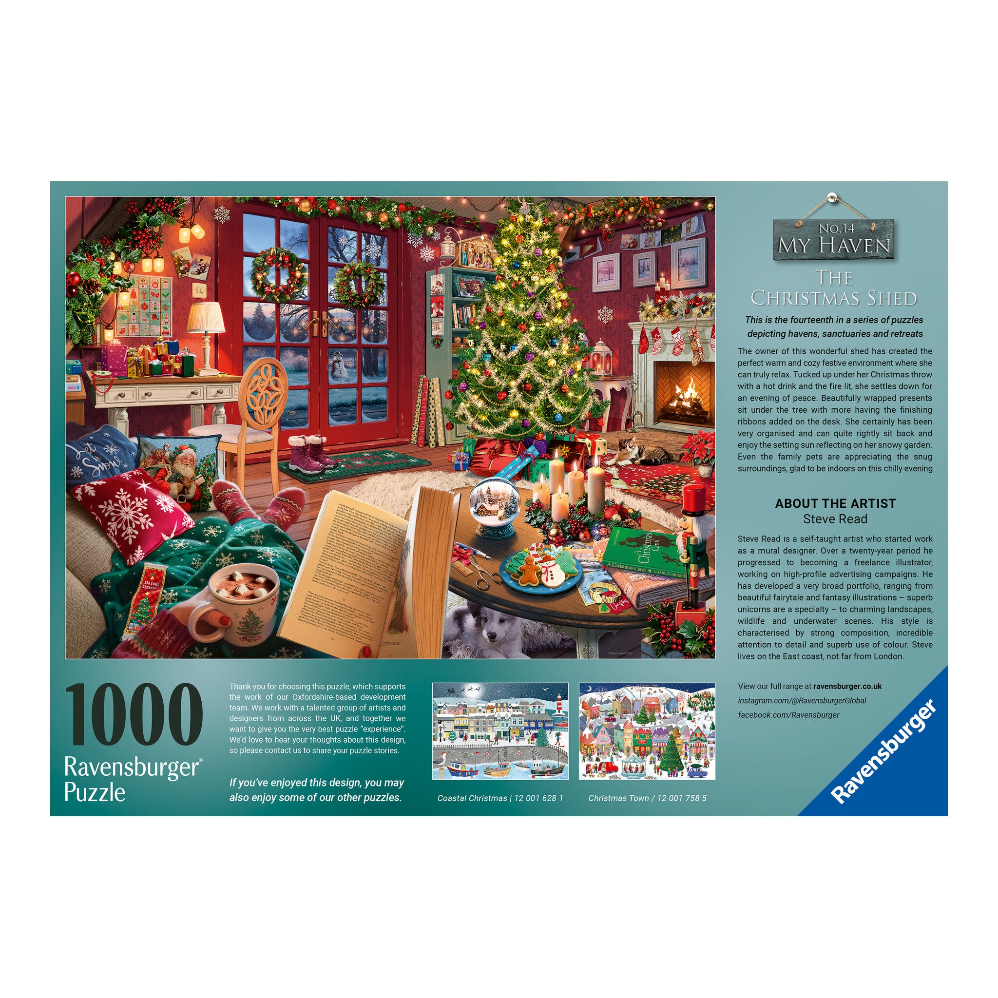 Ravensburger My Haven No.14 Christmas Shed 1000 Piece Jigsaw Puzzle