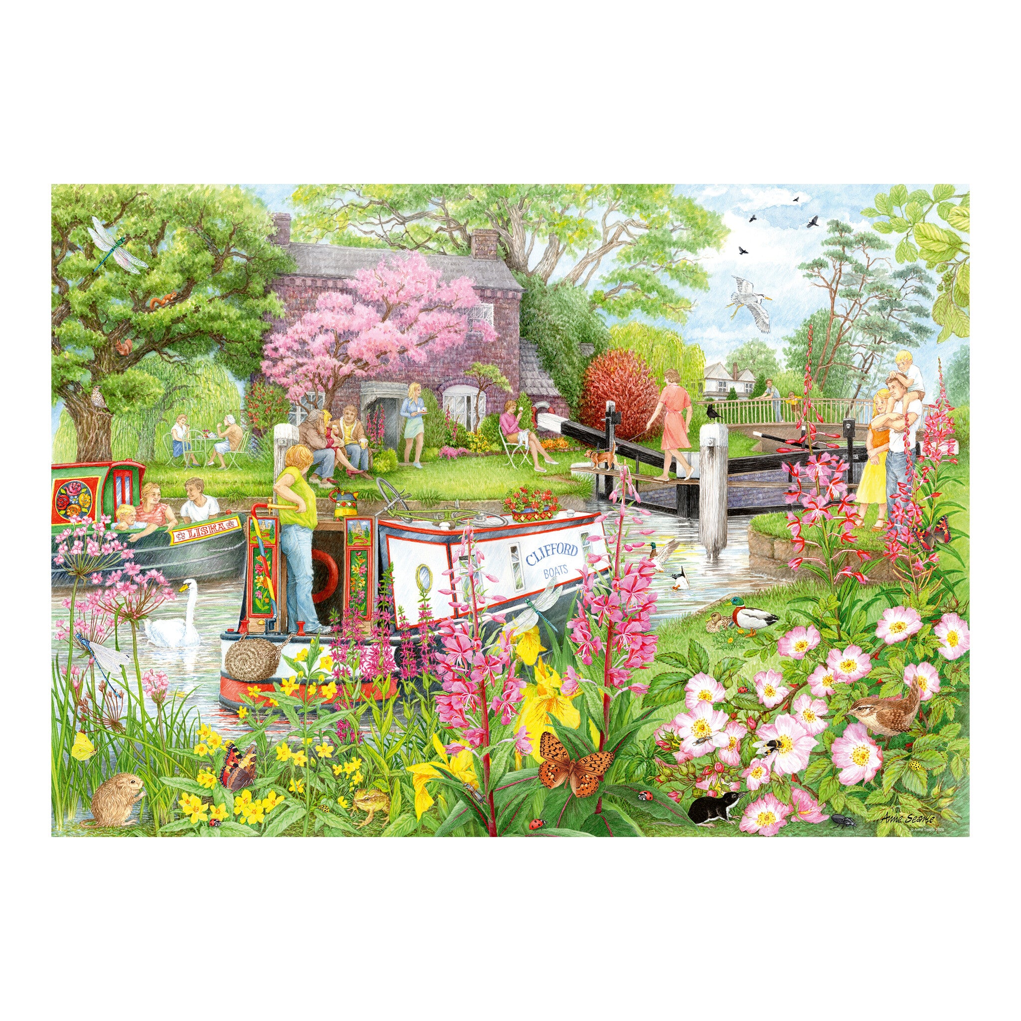 Ravensburger Cosy Café No. 4 River Café 1000-Piece Jigsaw Puzzle
