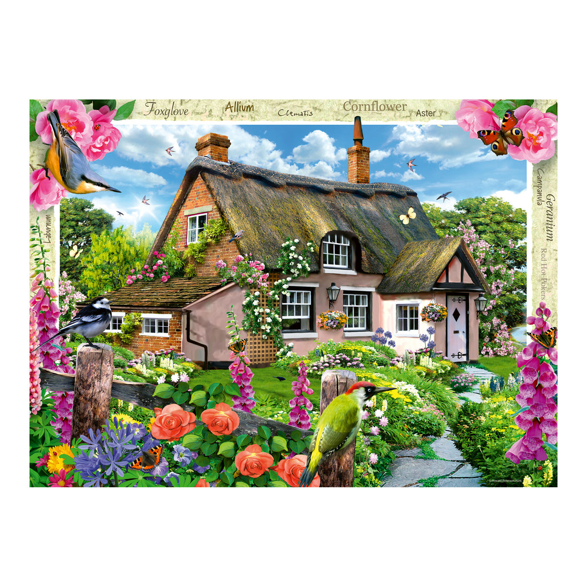 Ravensburger Happy Days No.10 Country Gardens 4 x 500 Piece Jigsaw Puzzle