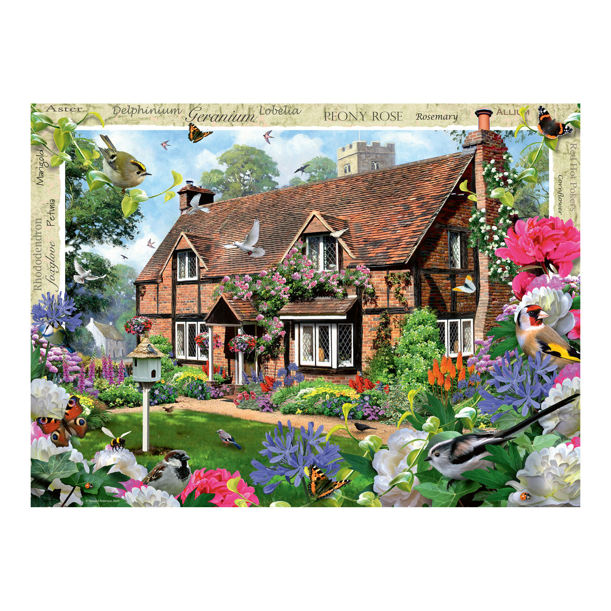 Ravensburger Happy Days No.10 Country Gardens 4 x 500 Piece Jigsaw Puzzle