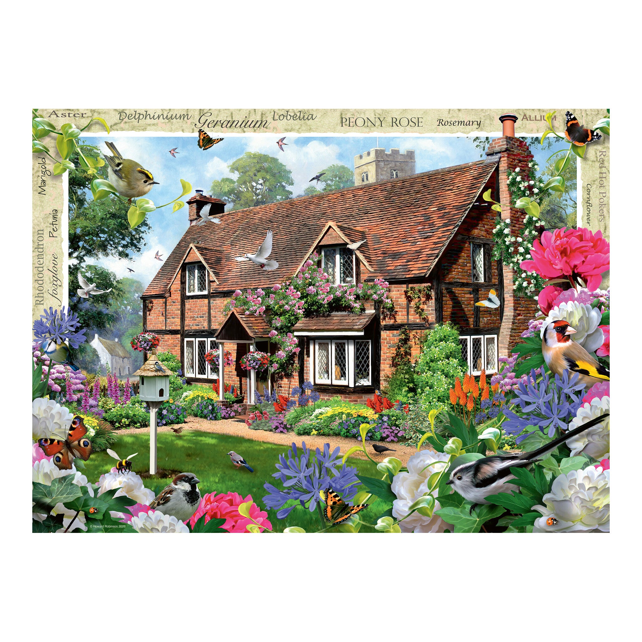 Ravensburger Happy Days No.10 Country Gardens 4 x 500 Piece Jigsaw Puzzle