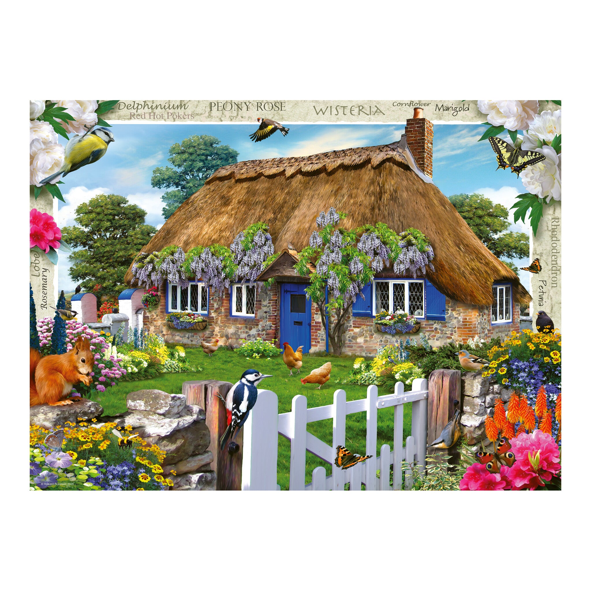Ravensburger Happy Days No.10 Country Gardens 4 x 500 Piece Jigsaw Puzzle