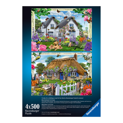 Ravensburger Happy Days No.10 Country Gardens 4 x 500 Piece Jigsaw Puzzle