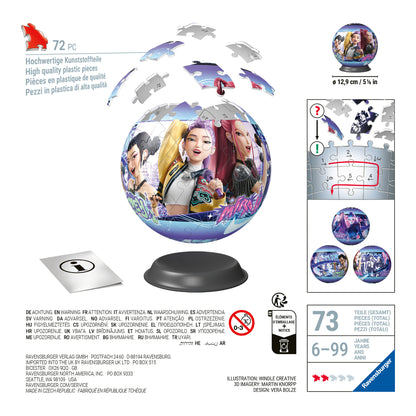 Ravensburger K-Pop Demon Hunters 72-Piece 3D Puzzle Ball
