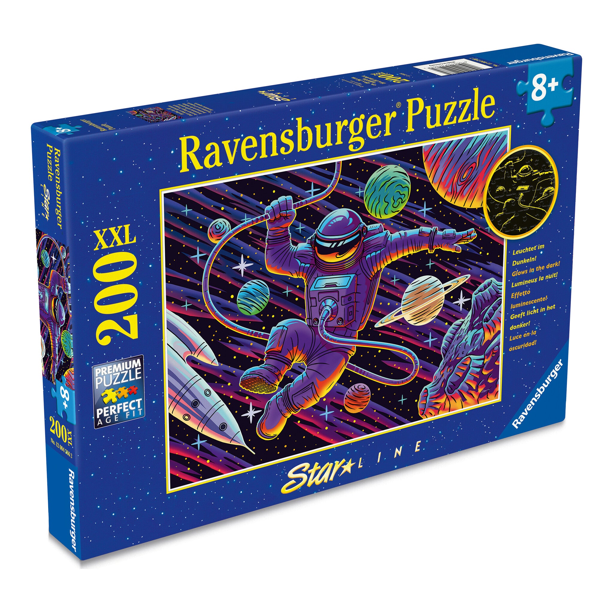 Ravensburger Outer Space Adventure 200 Piece XXL Glow-in-the-Dark Jigsaw Puzzle