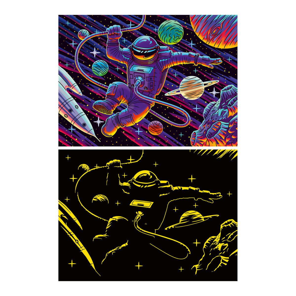 Ravensburger Outer Space Adventure 200 Piece XXL Glow-in-the-Dark Jigsaw Puzzle