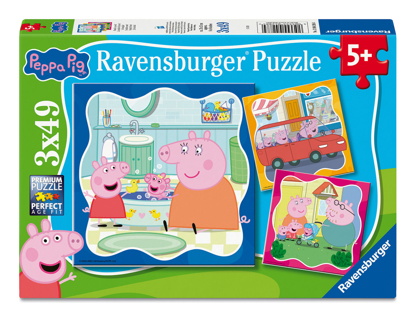 Ravensburger Peppa Pig Family Firsts 3 x 49 Piece Jigsaw Puzzles