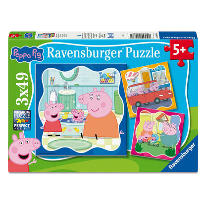 Ravensburger Peppa Pig Family Firsts 3 x 49 Piece Jigsaw Puzzles