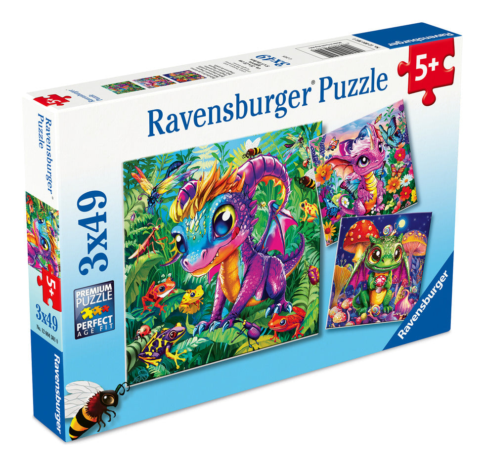Ravensburger Baby Garden Dragons 3 x 49 Piece Jigsaw Puzzle Set