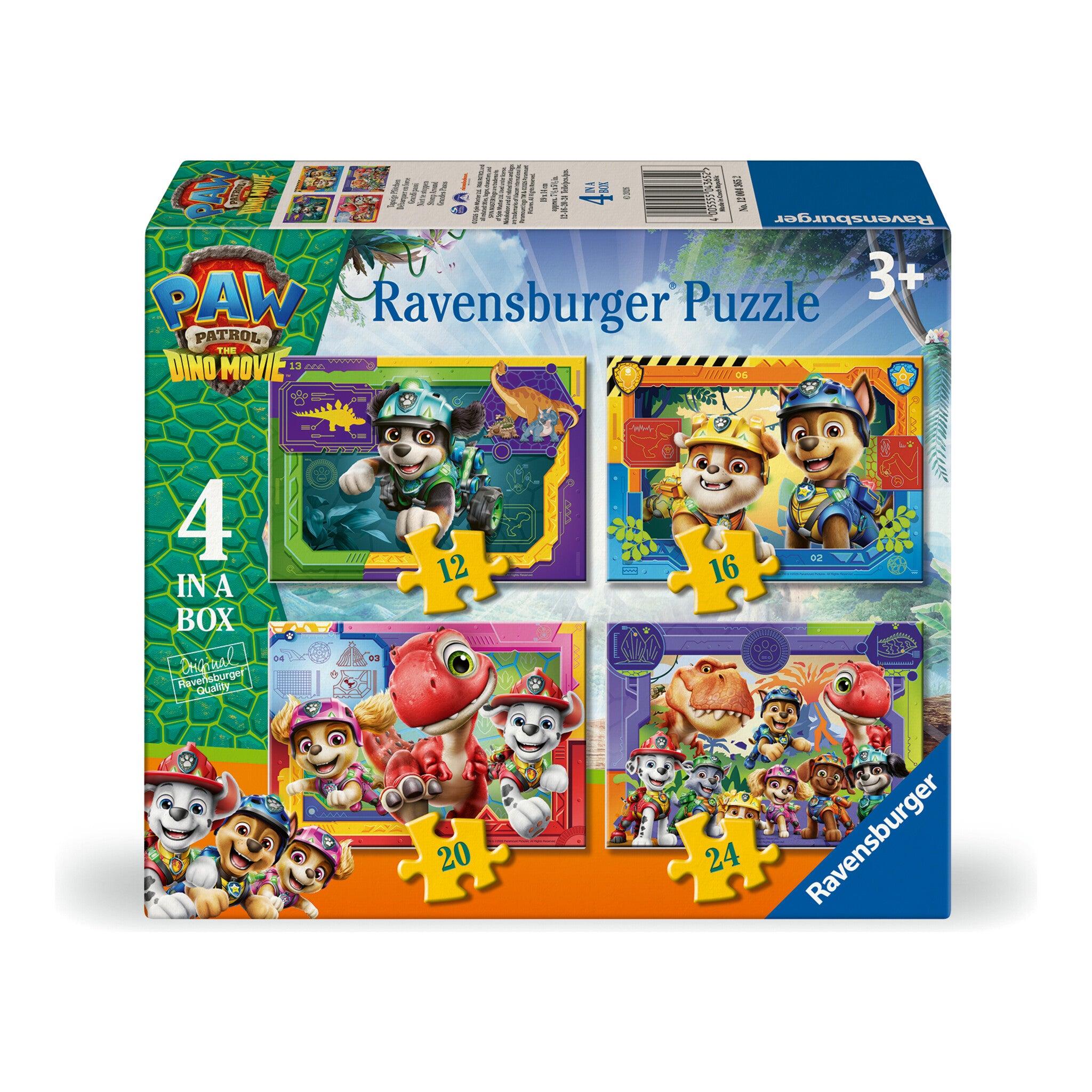 Ravensburger PAW Patrol: The Dino Movie 4-in-a-Box Jigsaw Puzzles