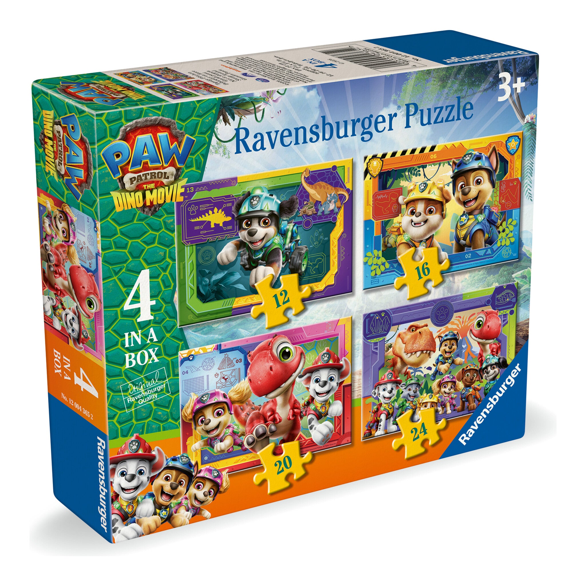 Ravensburger PAW Patrol: The Dino Movie 4-in-a-Box Jigsaw Puzzles