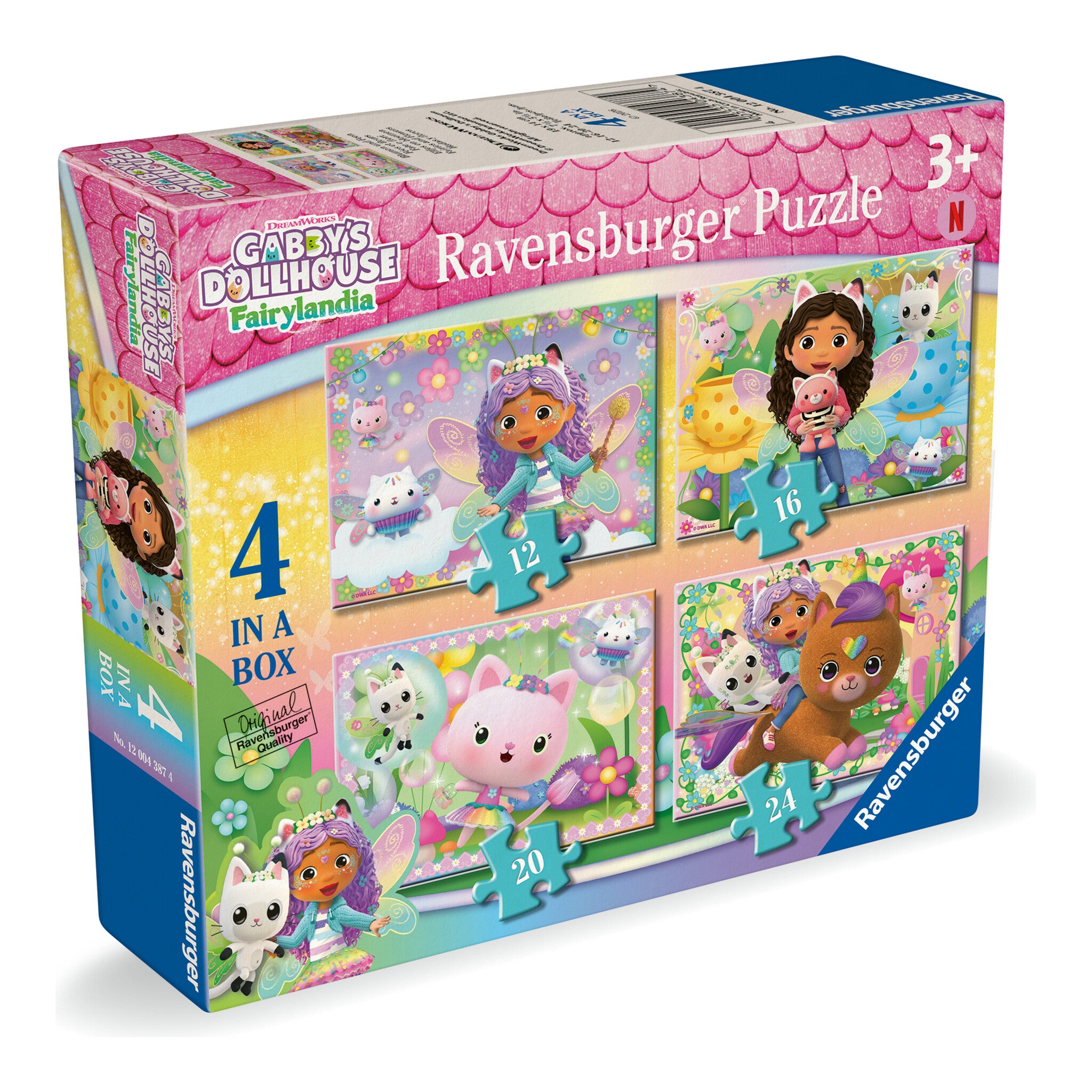 Ravensburger Gabby's Dollhouse Fairylandia 4 in a Box Jigsaw Puzzles