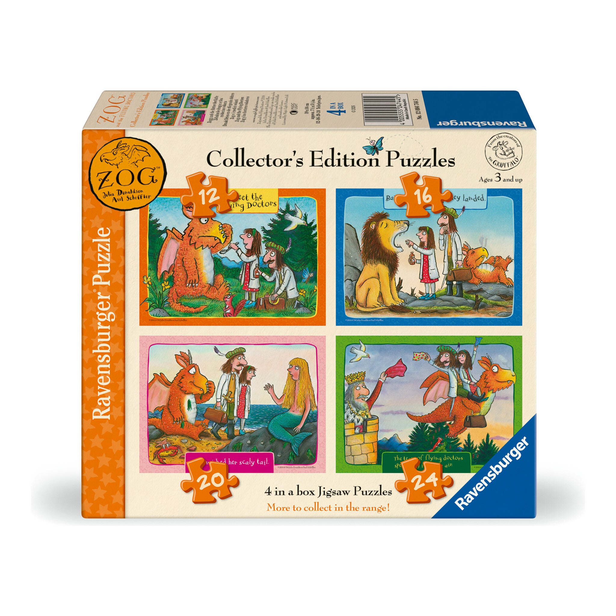 Ravensburger Gruffalo & Friends Zog and the Flying Doctors 4-in-a-Box Jigsaw Puzzles