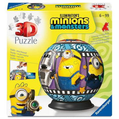 Ravensburger Minions 3 3D Puzzle Ball 72 Pieces