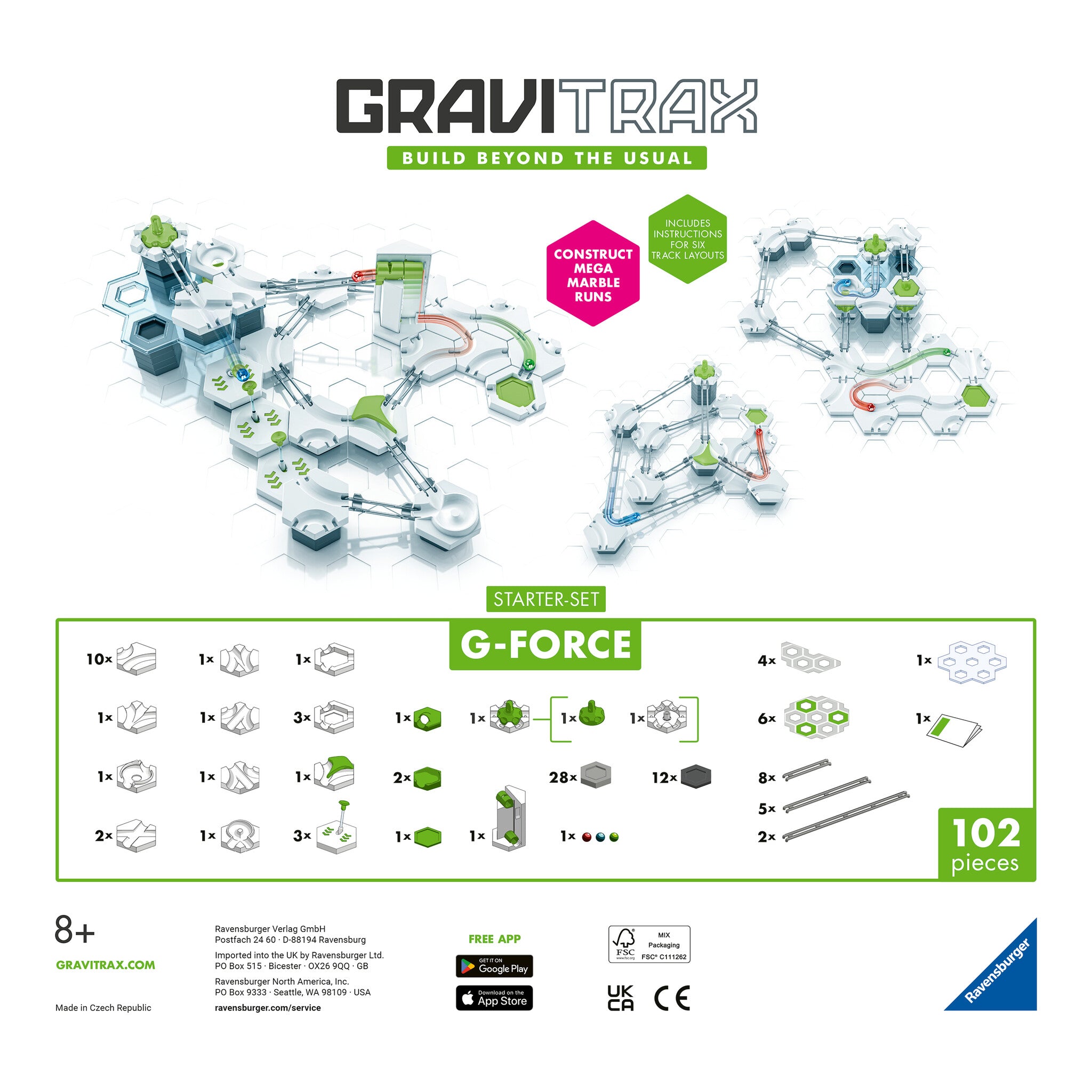 Ravensburger GraviTrax Starter Set G-Force 100 Pieces