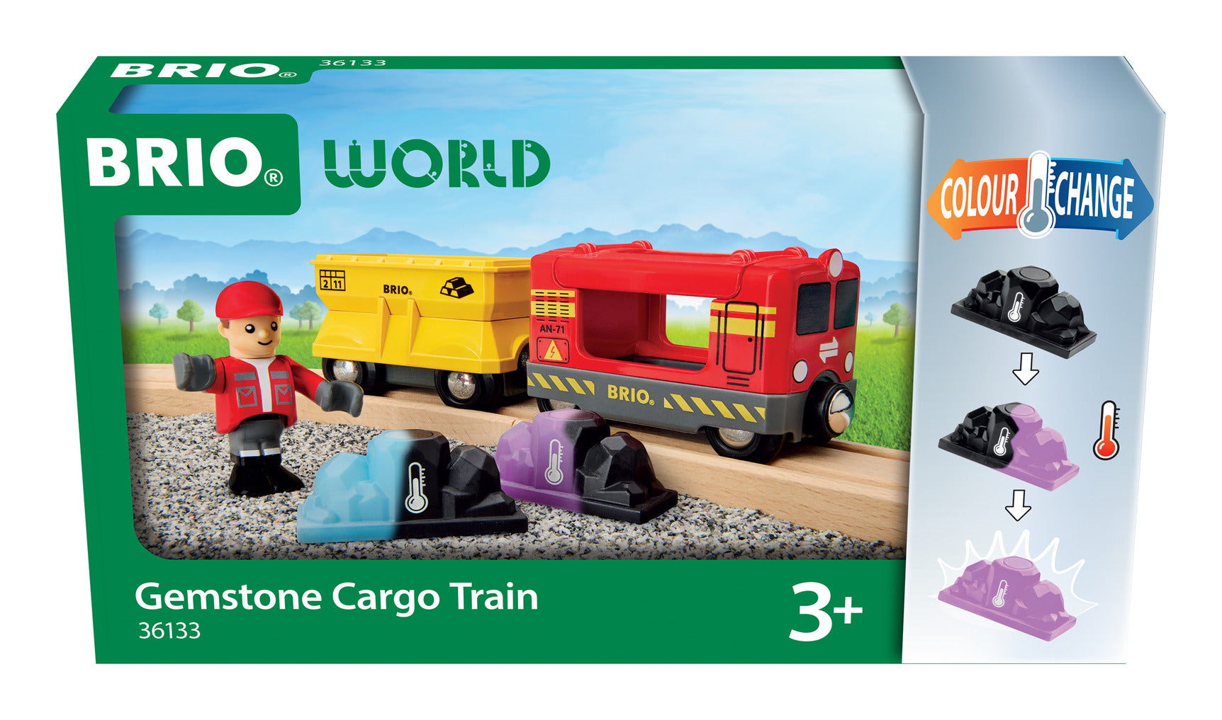 BRIO World Gemstone Cargo Train with Colour-Changing Gemstones