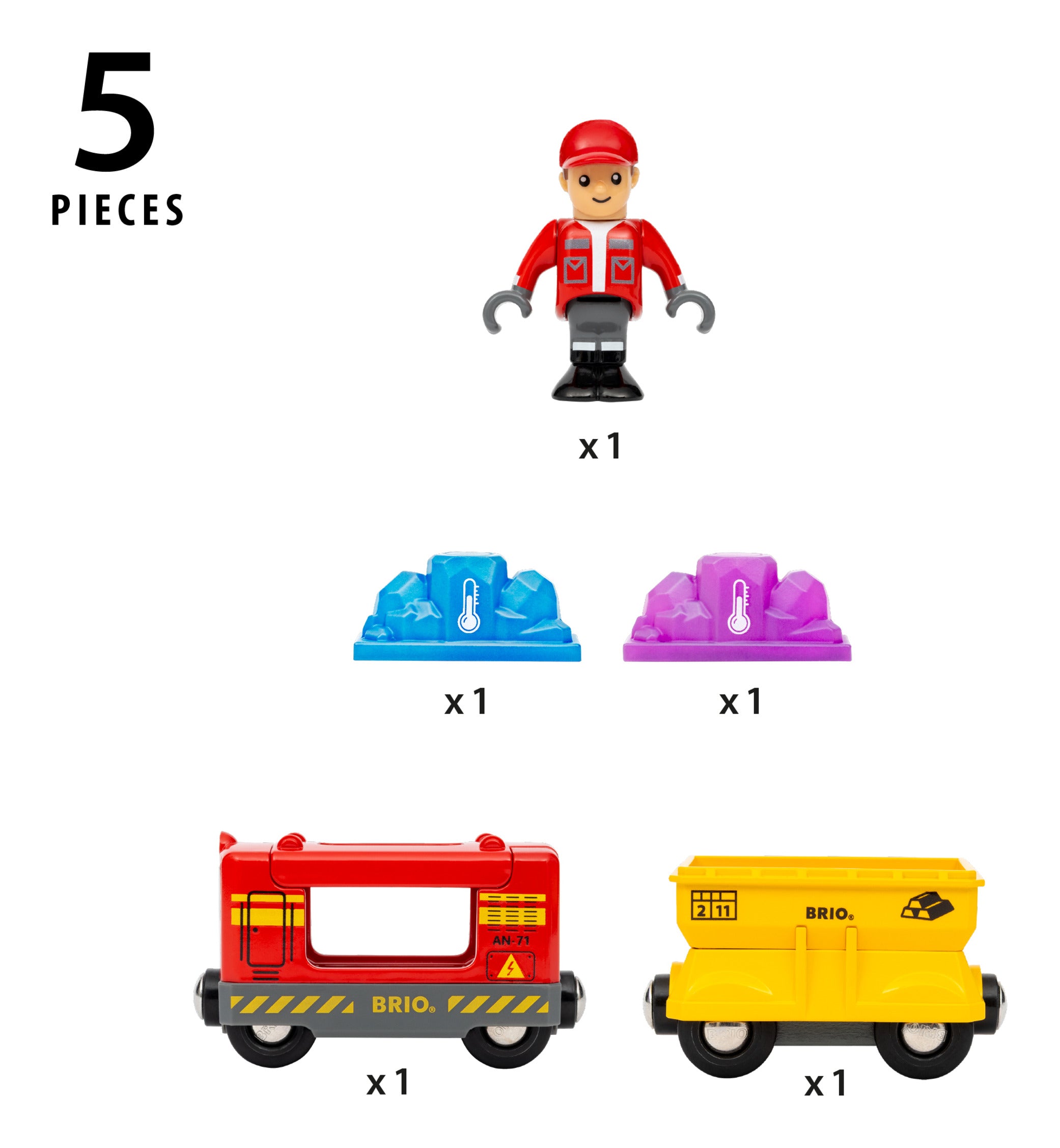 BRIO World Gemstone Cargo Train with Colour-Changing Gemstones