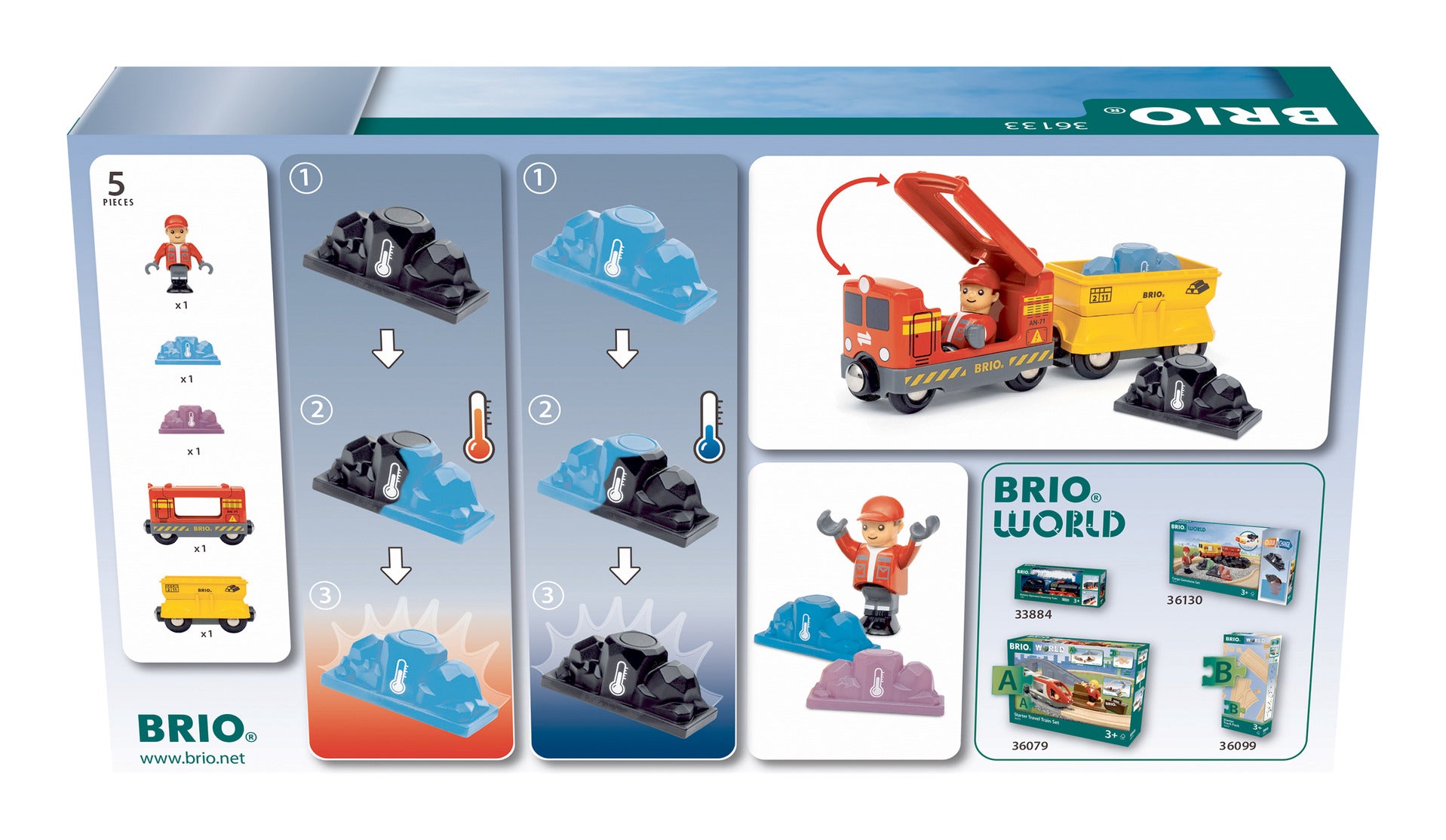 BRIO World Gemstone Cargo Train with Colour-Changing Gemstones