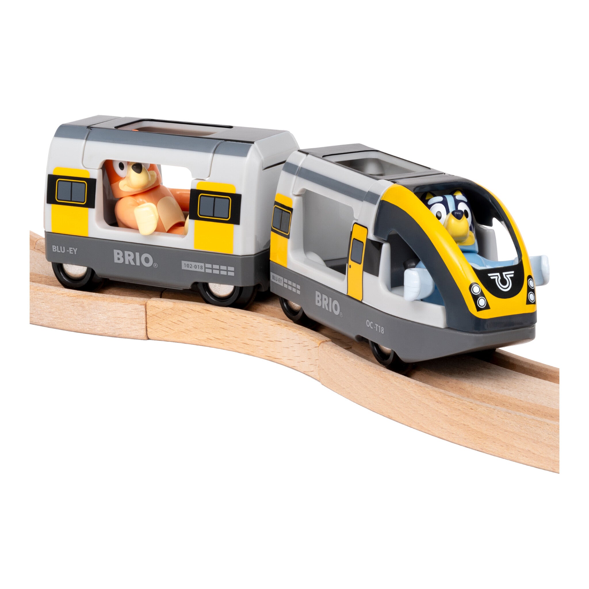 BRIO Bluey Train Set – 15-Piece Wooden Railway Set