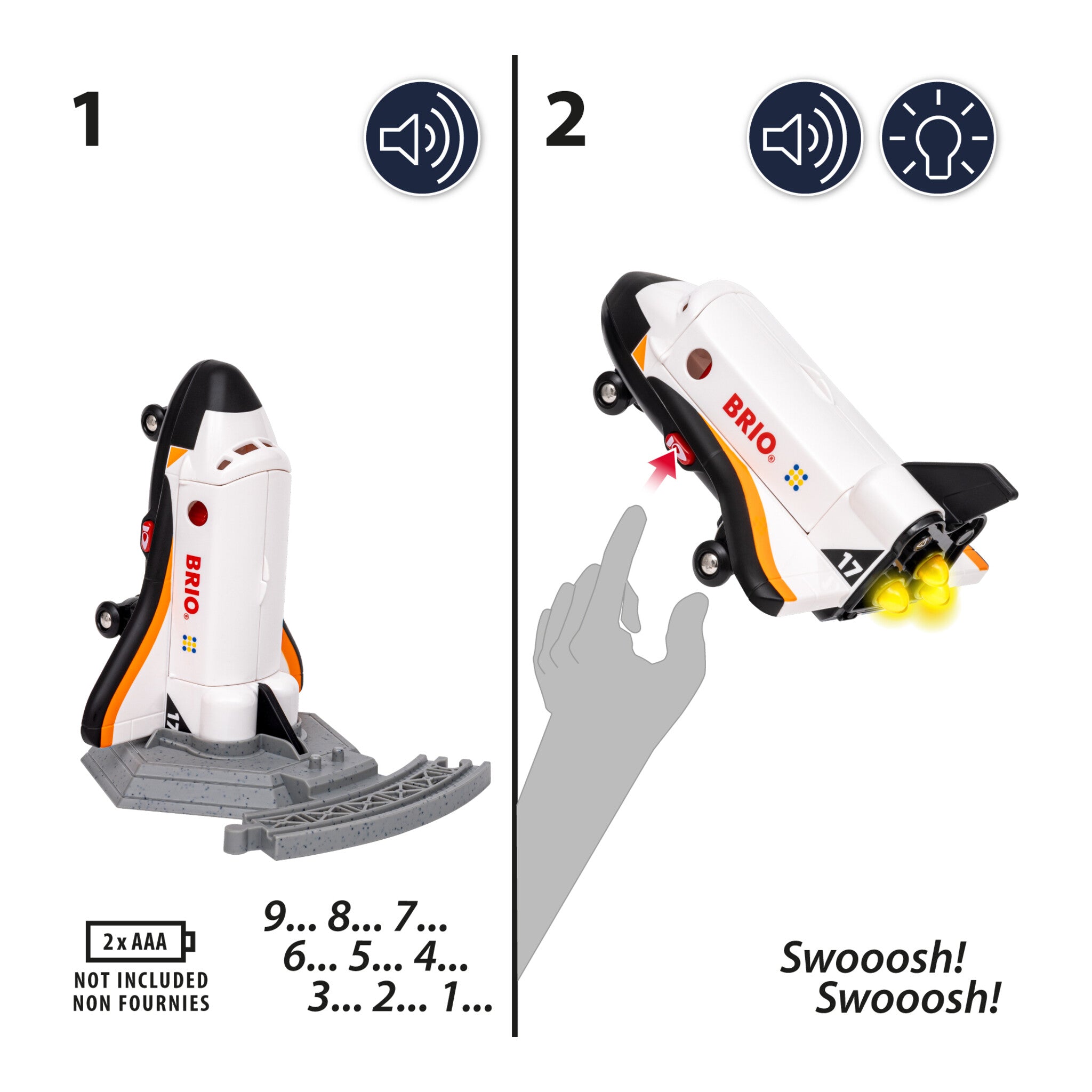 BRIO World Space Shuttle with Light and Sound