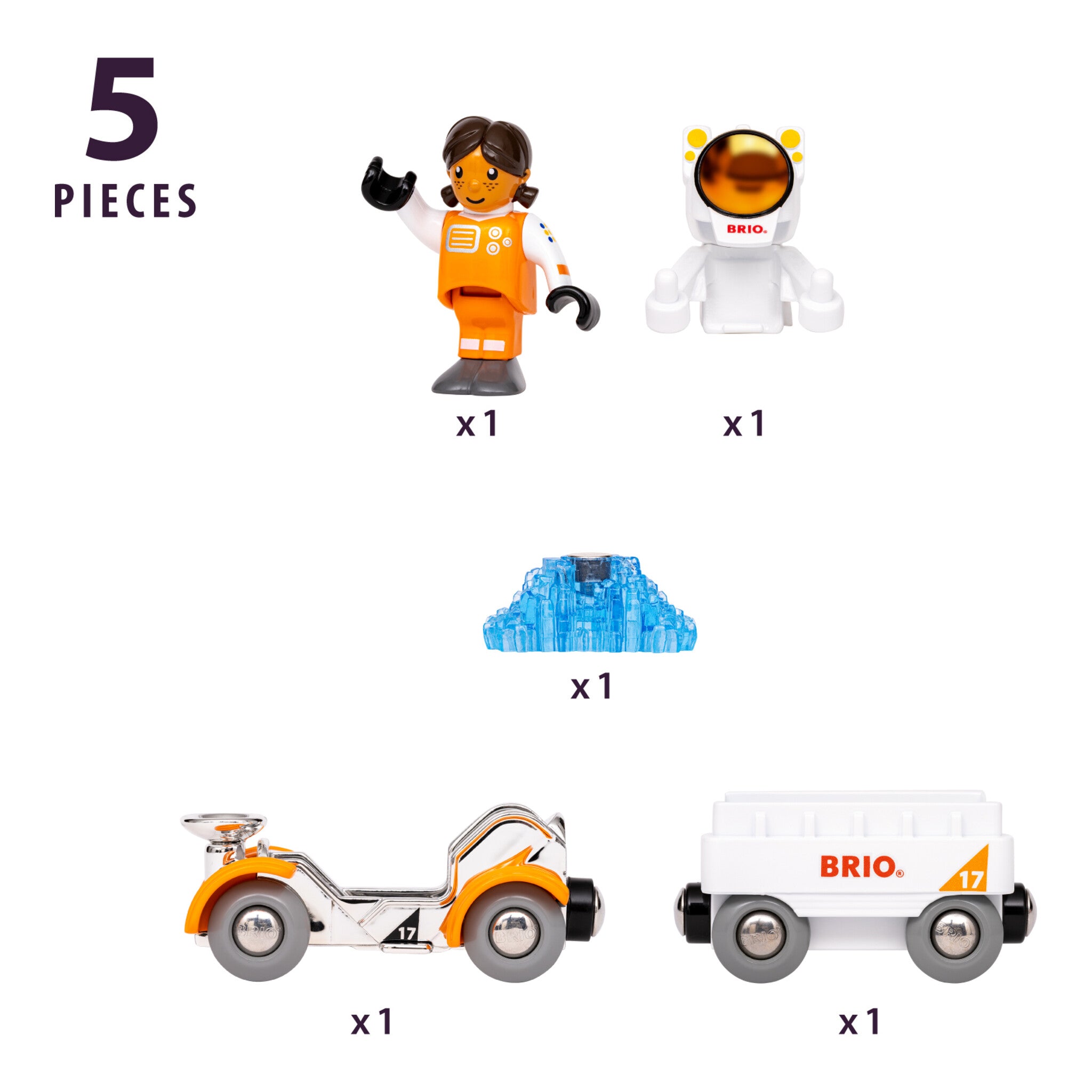 BRIO World Space Rover 5-Piece Vehicle and Cargo Playset