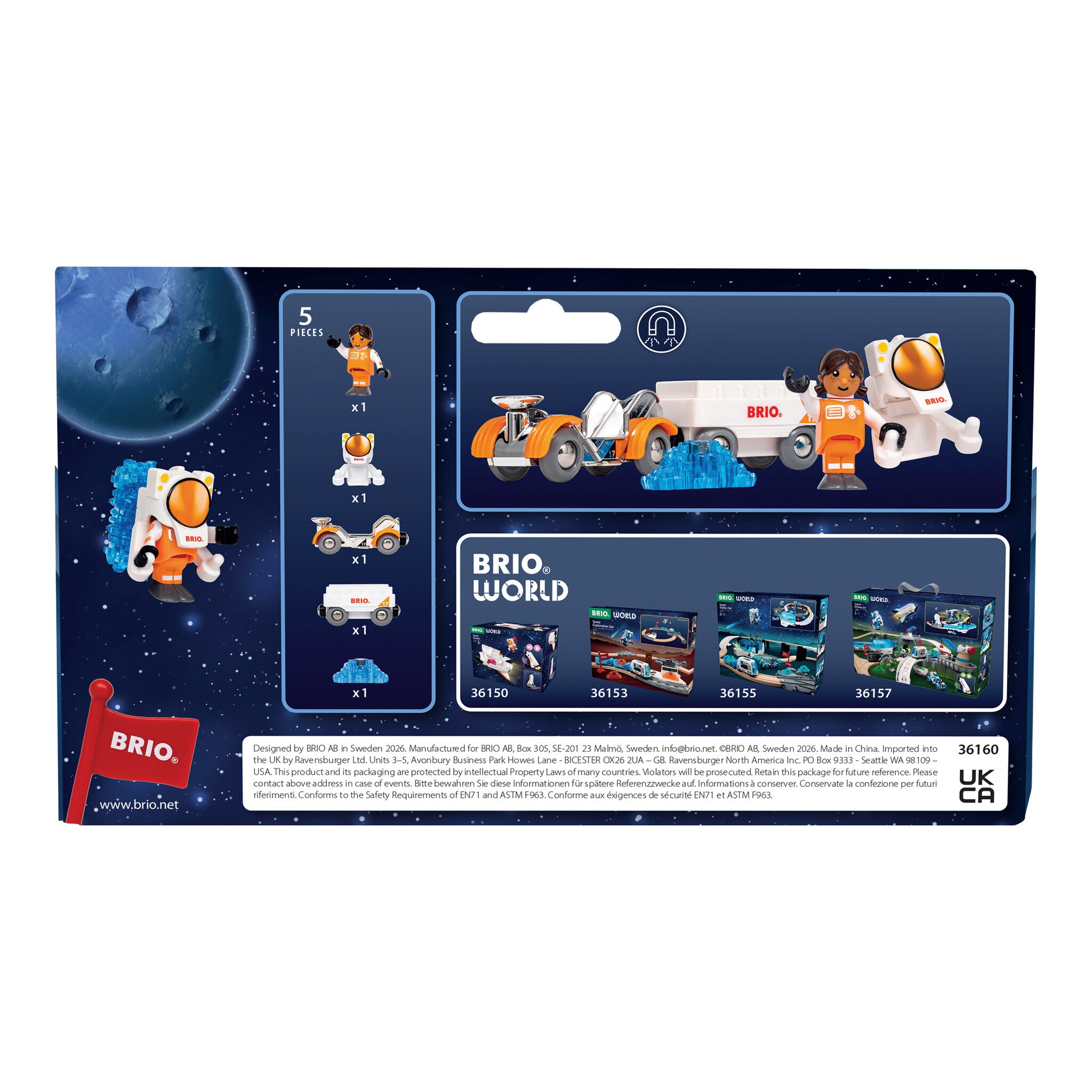 BRIO World Space Rover 5-Piece Vehicle and Cargo Playset