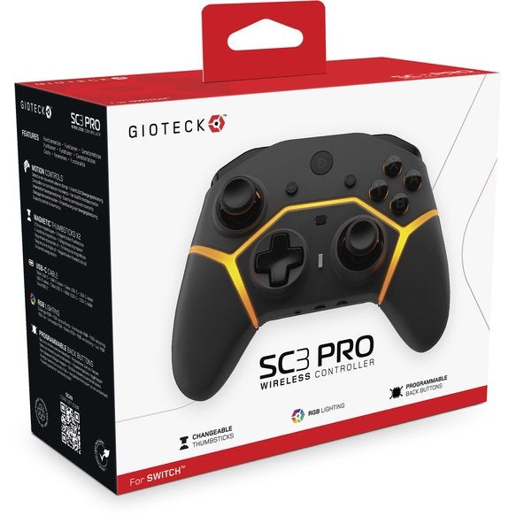Gioteck SC3 Pro Wireless Controller for Nintendo Switch - Black