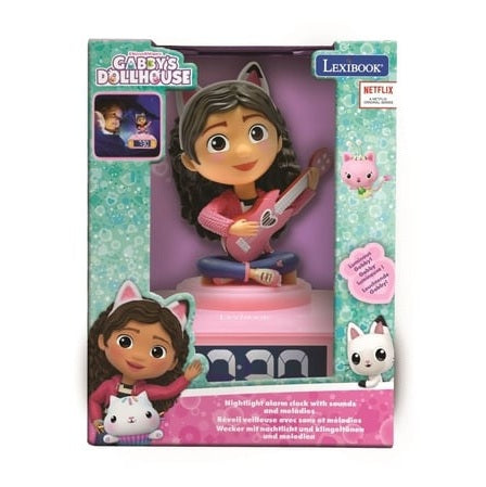 Gabby’s Dollhouse Night Light Alarm Clock with Sounds
