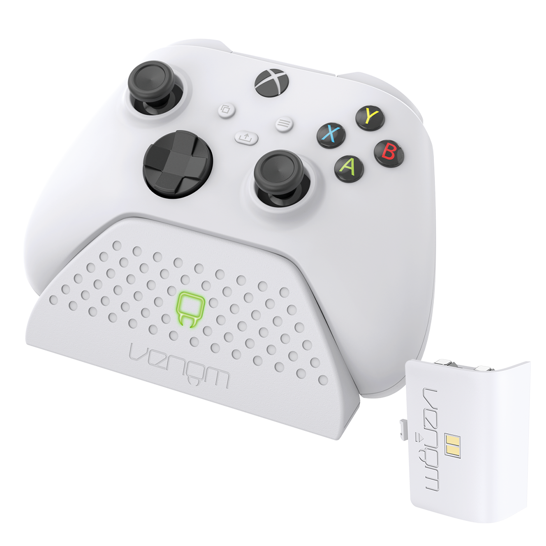 Venom Single Charging Dock with Battery Pack for Xbox Series X|S and Xbox One - White