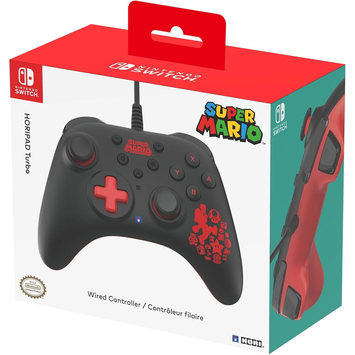 HORI HORIPAD Turbo Mario Wired Controller for Nintendo Switch