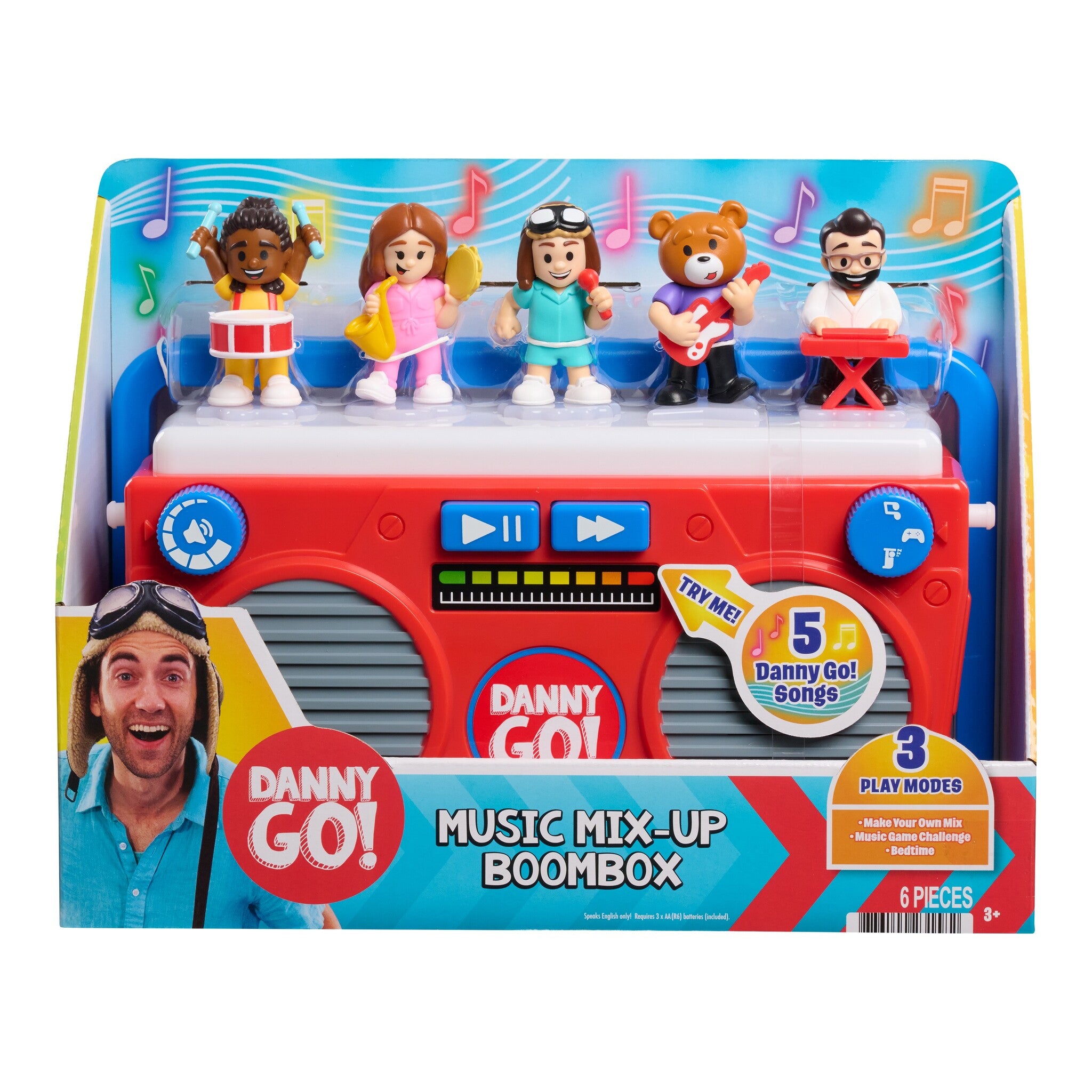 Danny Go! Music Mix-Up Boombox with Lights, Sounds & 5 Figures