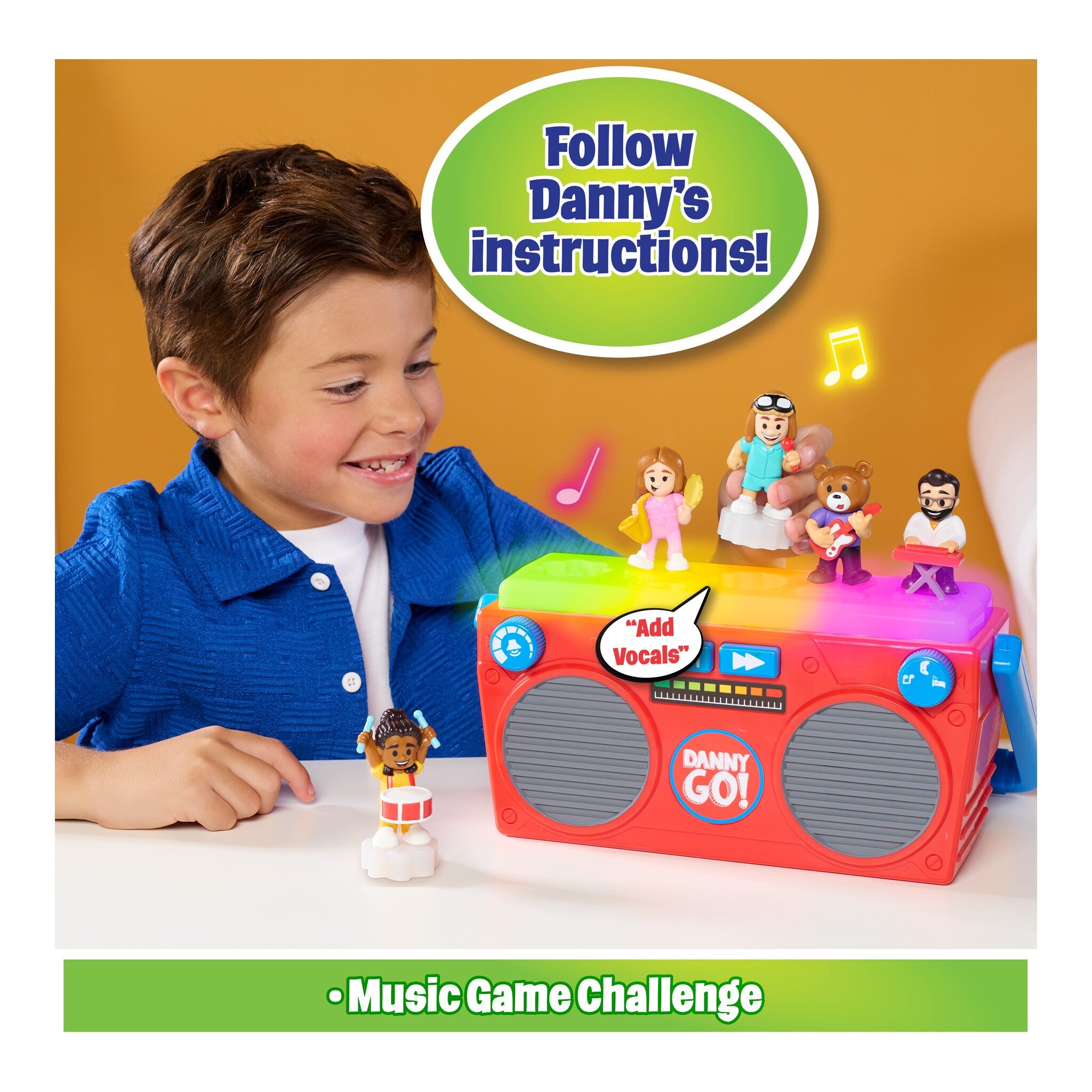 Danny Go! Music Mix-Up Boombox with Lights, Sounds & 5 Figures