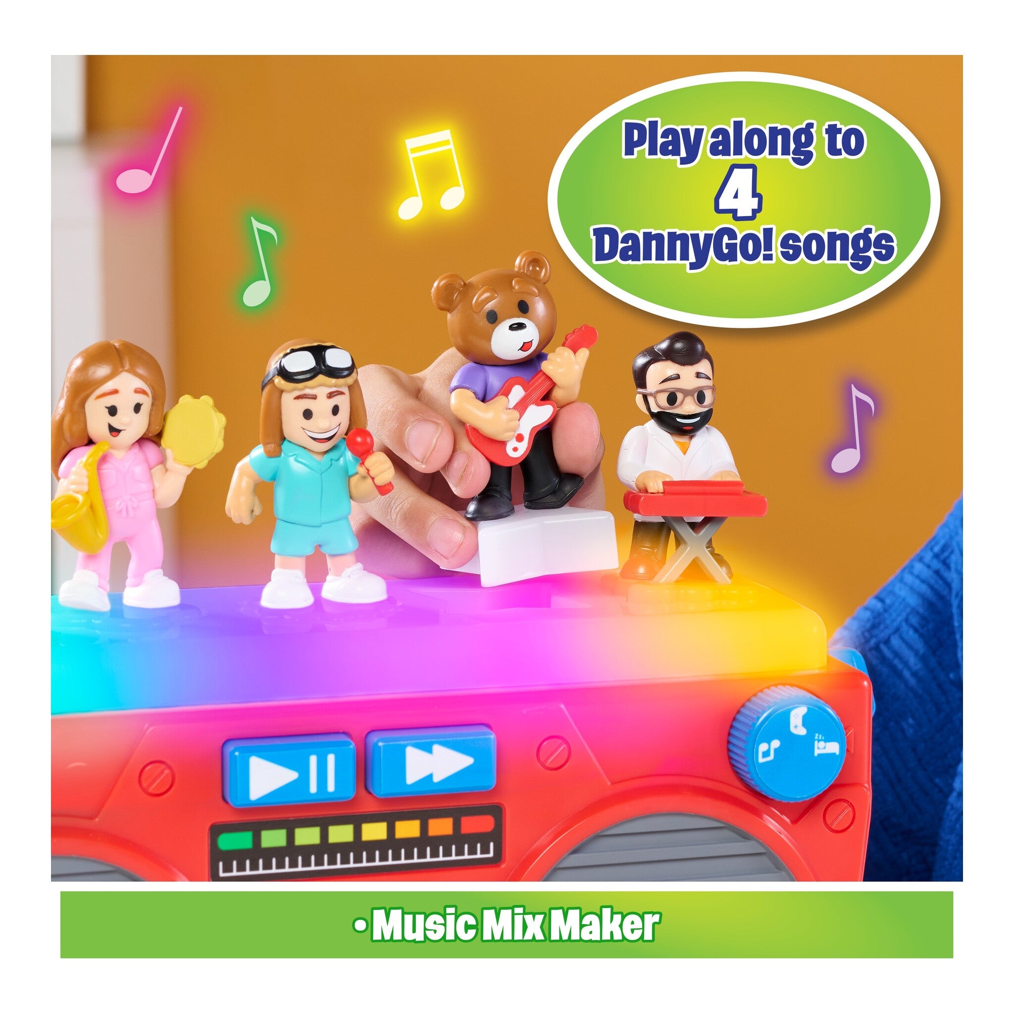 Danny Go! Music Mix-Up Boombox with Lights, Sounds & 5 Figures