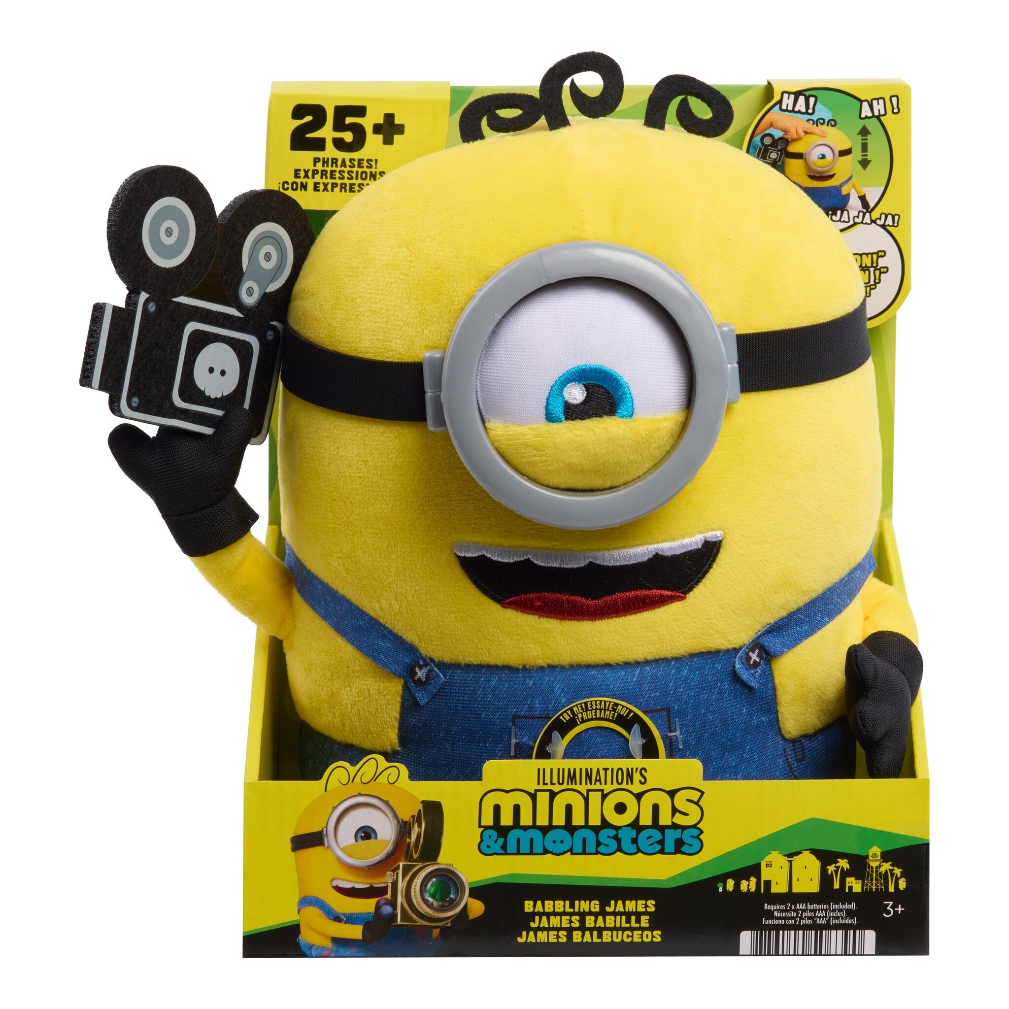 Minions & Monsters Babbling James Interactive Plush