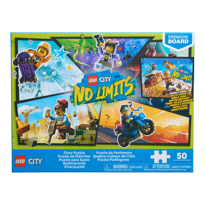 LEGO City No Limits Double-Sided Floor Puzzle – 50 Pieces