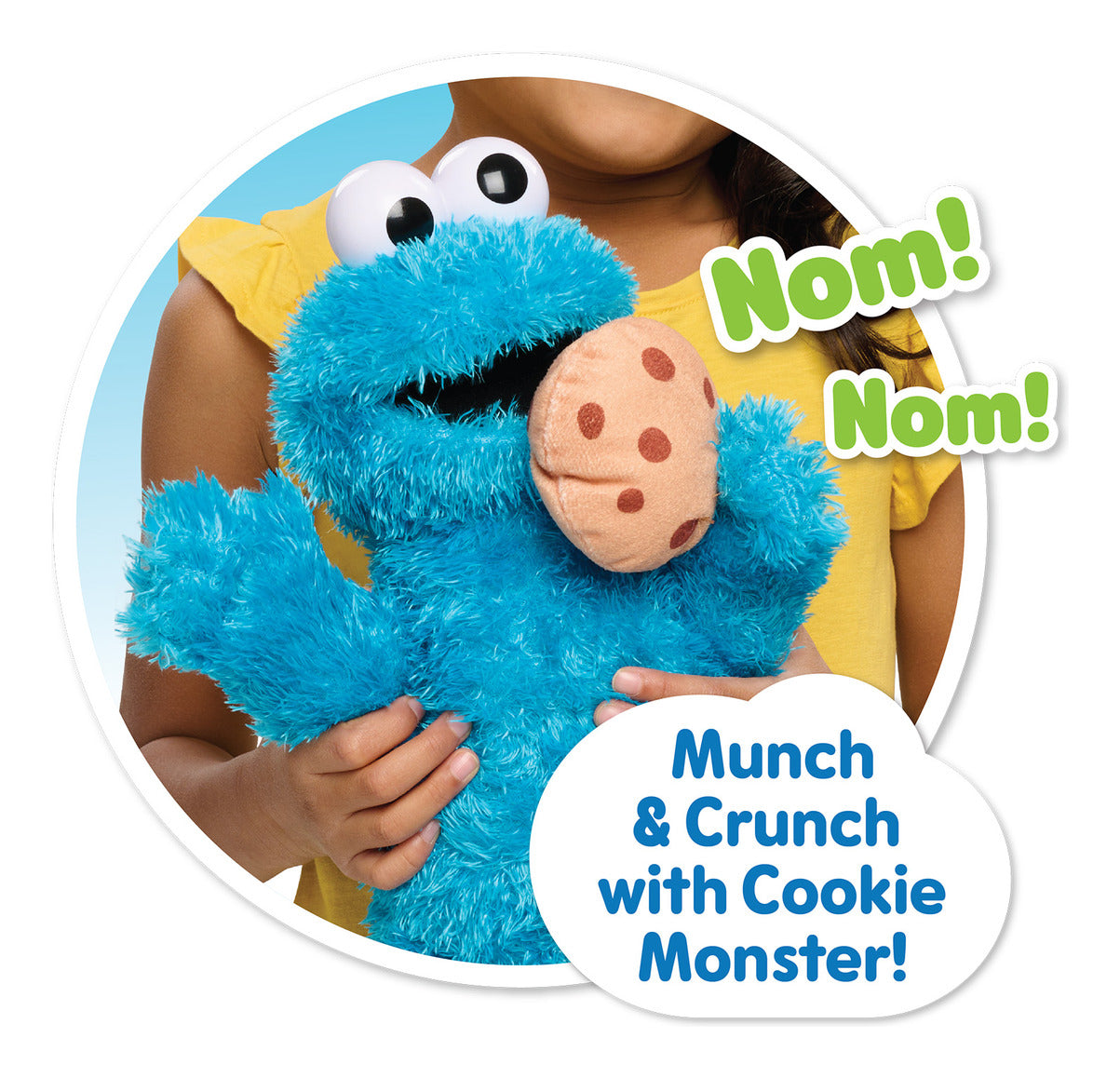 Just Play Sesame Street Nom Nom Cookie Monster Interactive Plush with Sounds and Motion
