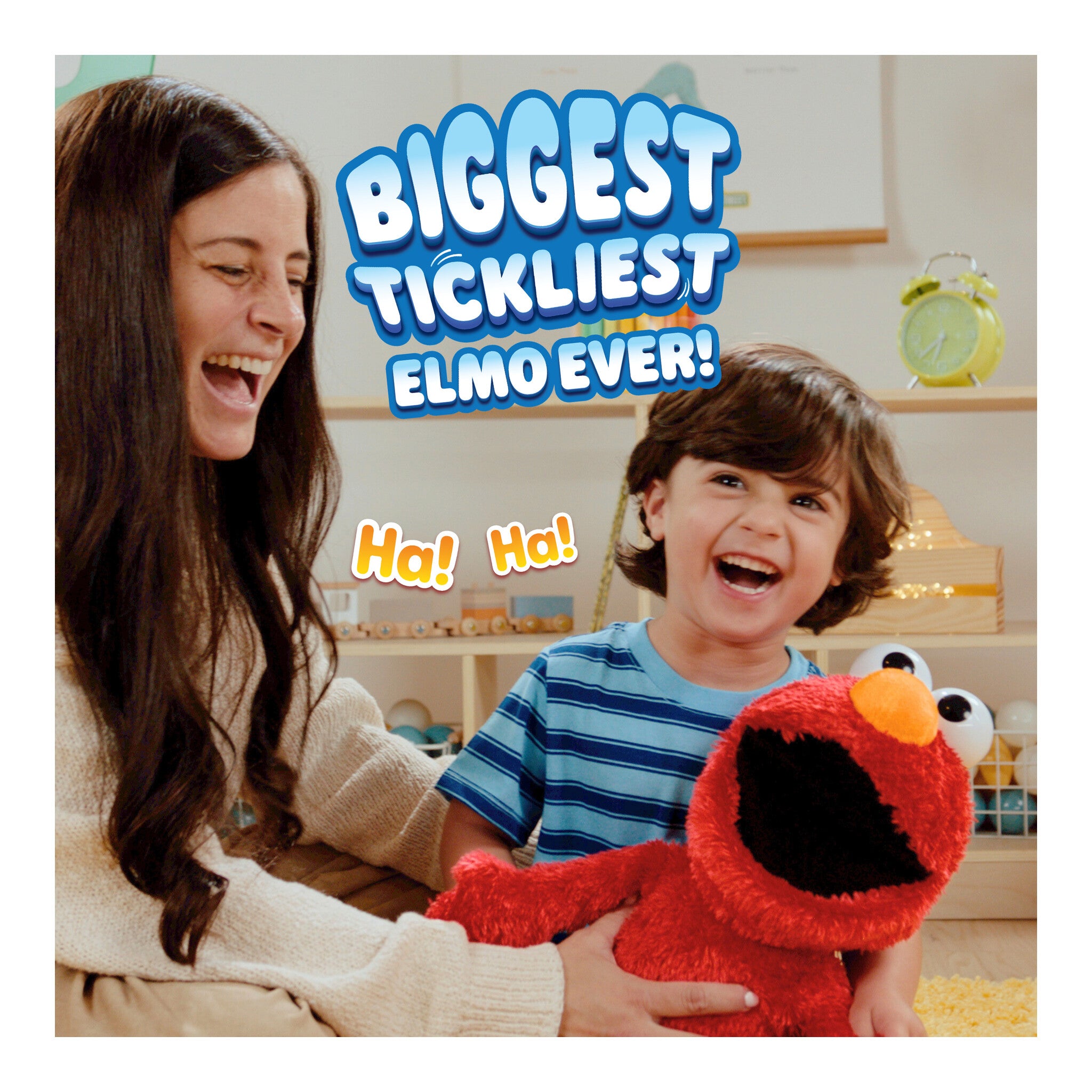 Sesame Street Tickle Me Elmo Giggle Max Interactive Plush Toy