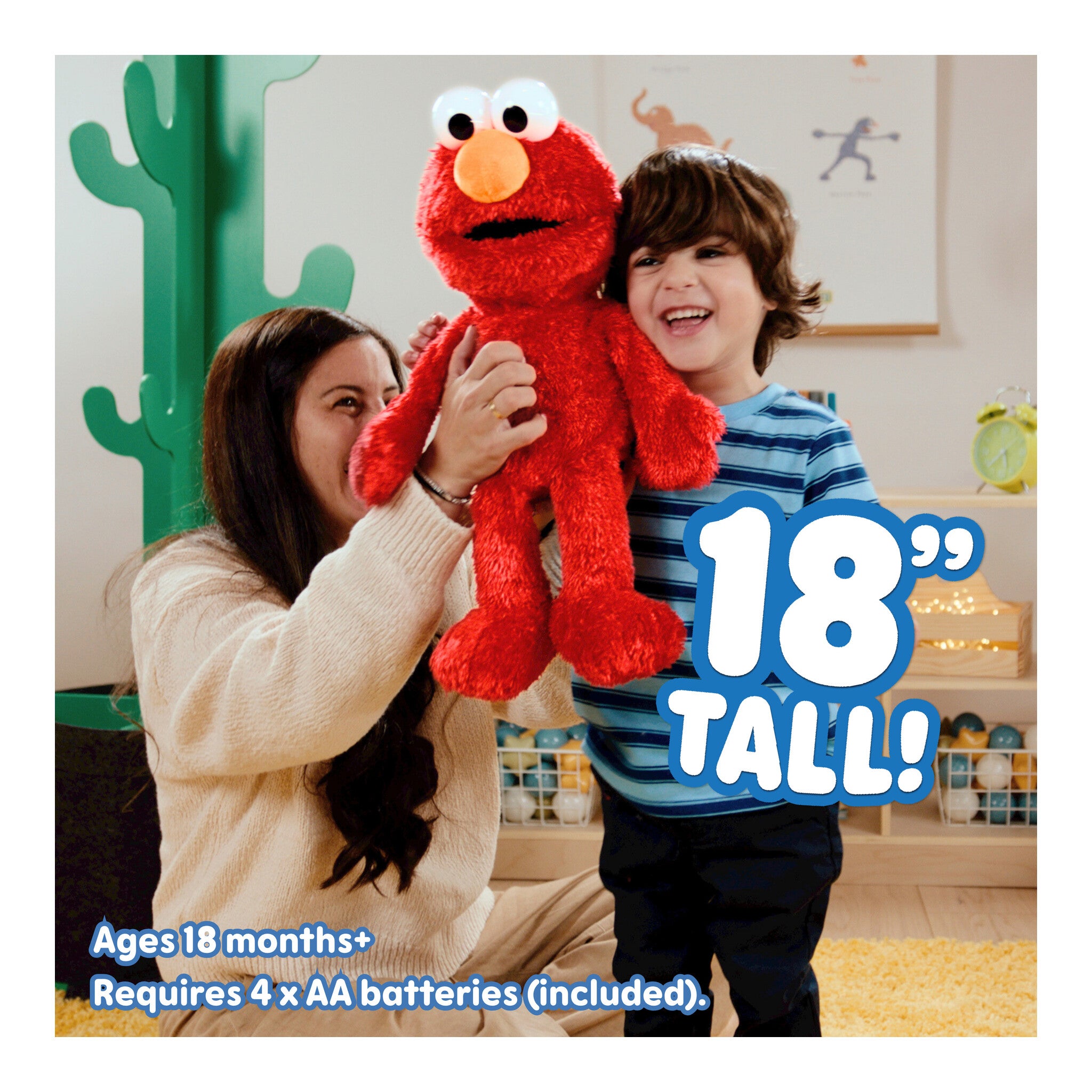 Sesame Street Tickle Me Elmo Giggle Max Interactive Plush Toy