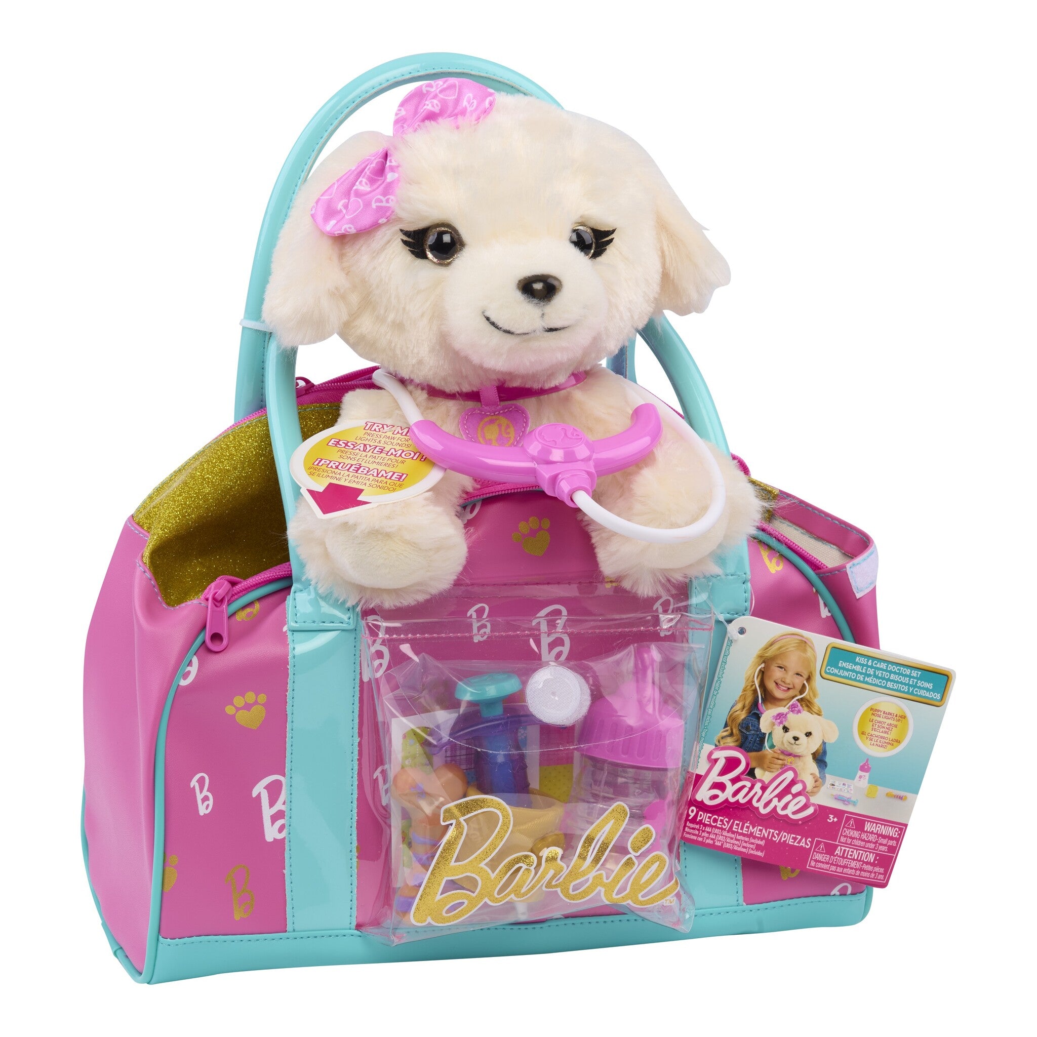 Barbie Puppy Pet Doctor Set with Interactive Plush Puppy