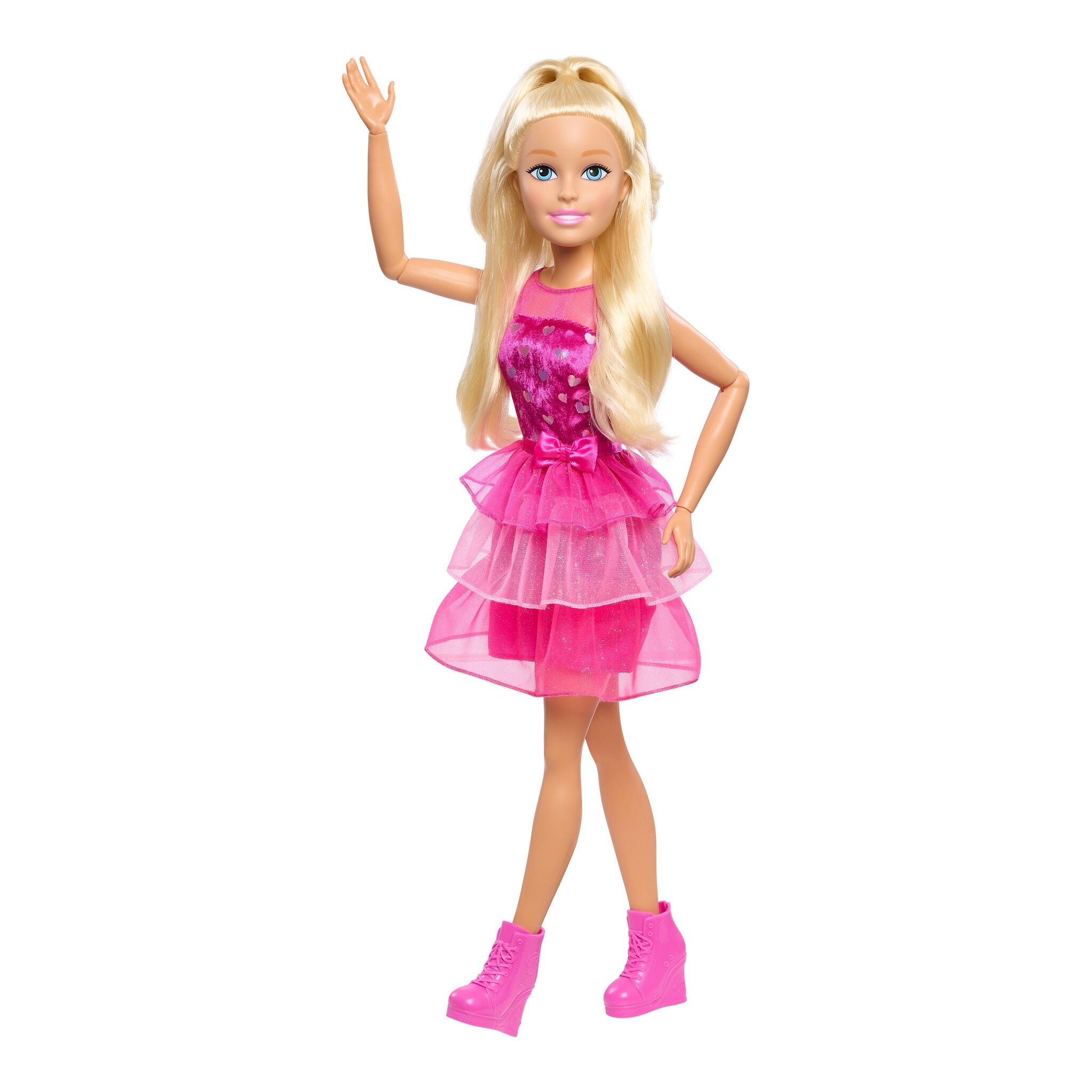Barbie Large 28-Inch Blonde Doll with Shimmery Pink Dress