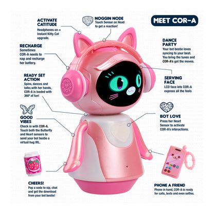 Just Play emotoBOT COR-A Rose Gold Interactive Robot Toy
