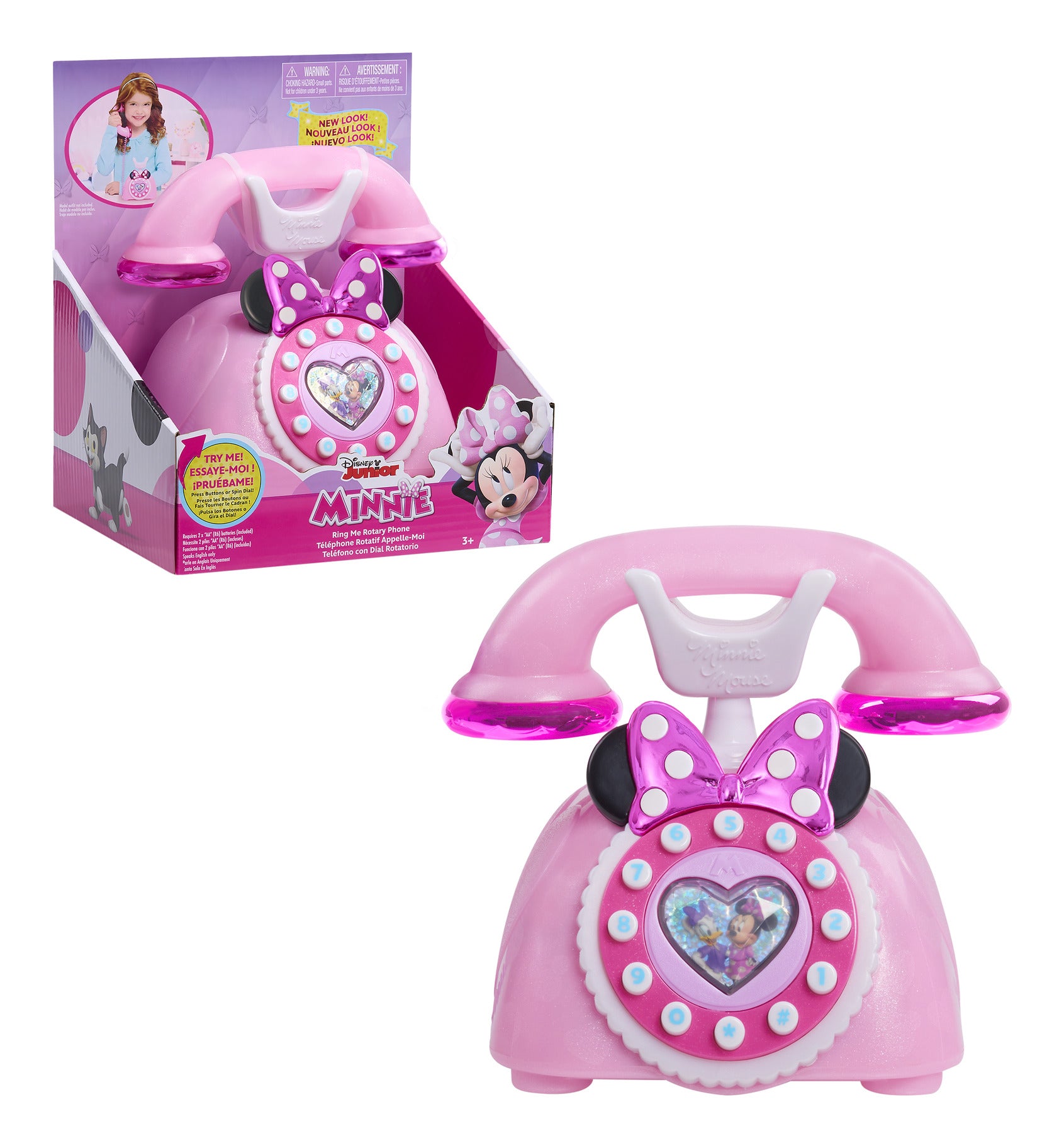 Disney Junior Minnie Mouse Ring Me Rotary Phone with Lights and Sounds