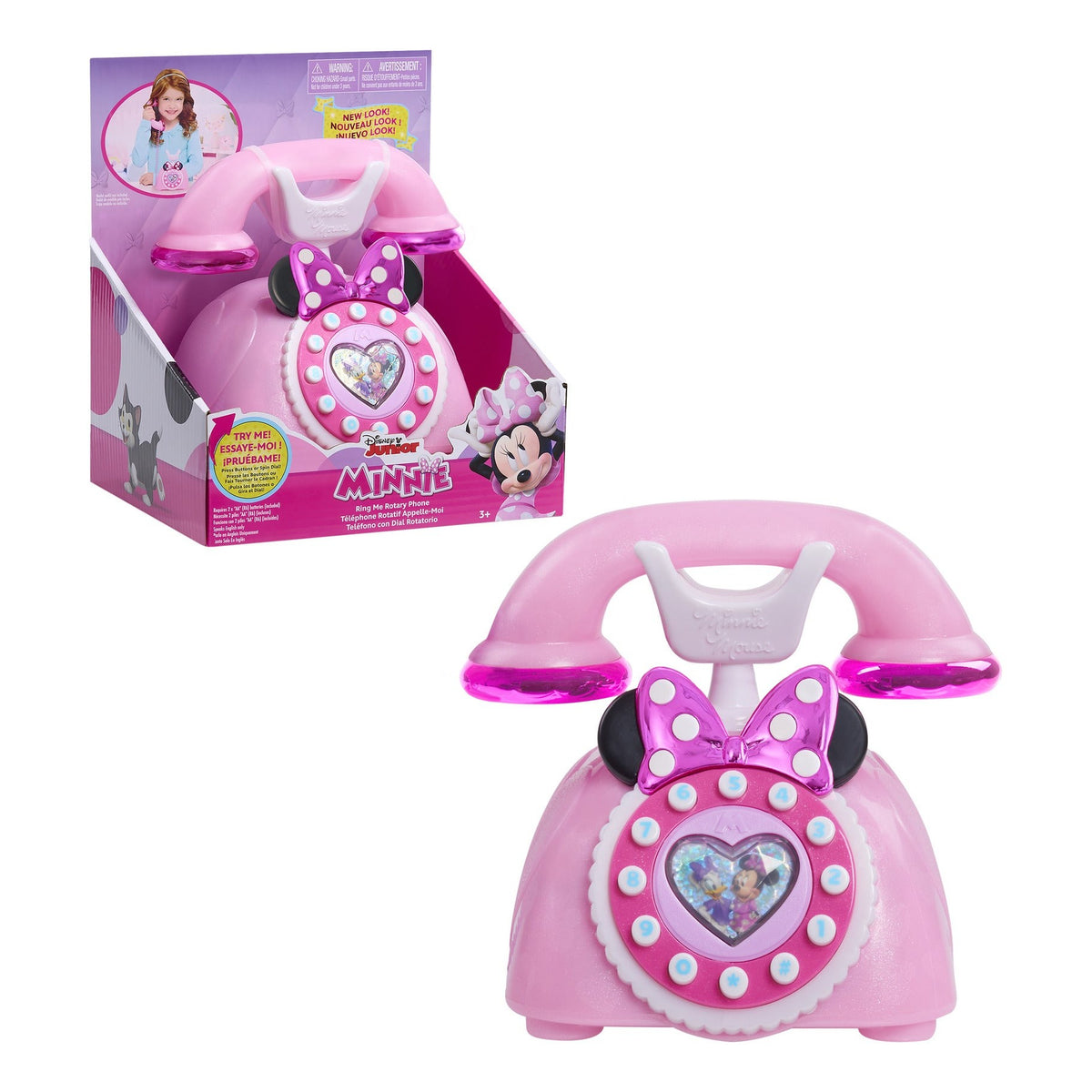 Disney Junior Minnie Mouse Ring Me Rotary Phone with Lights and Sounds