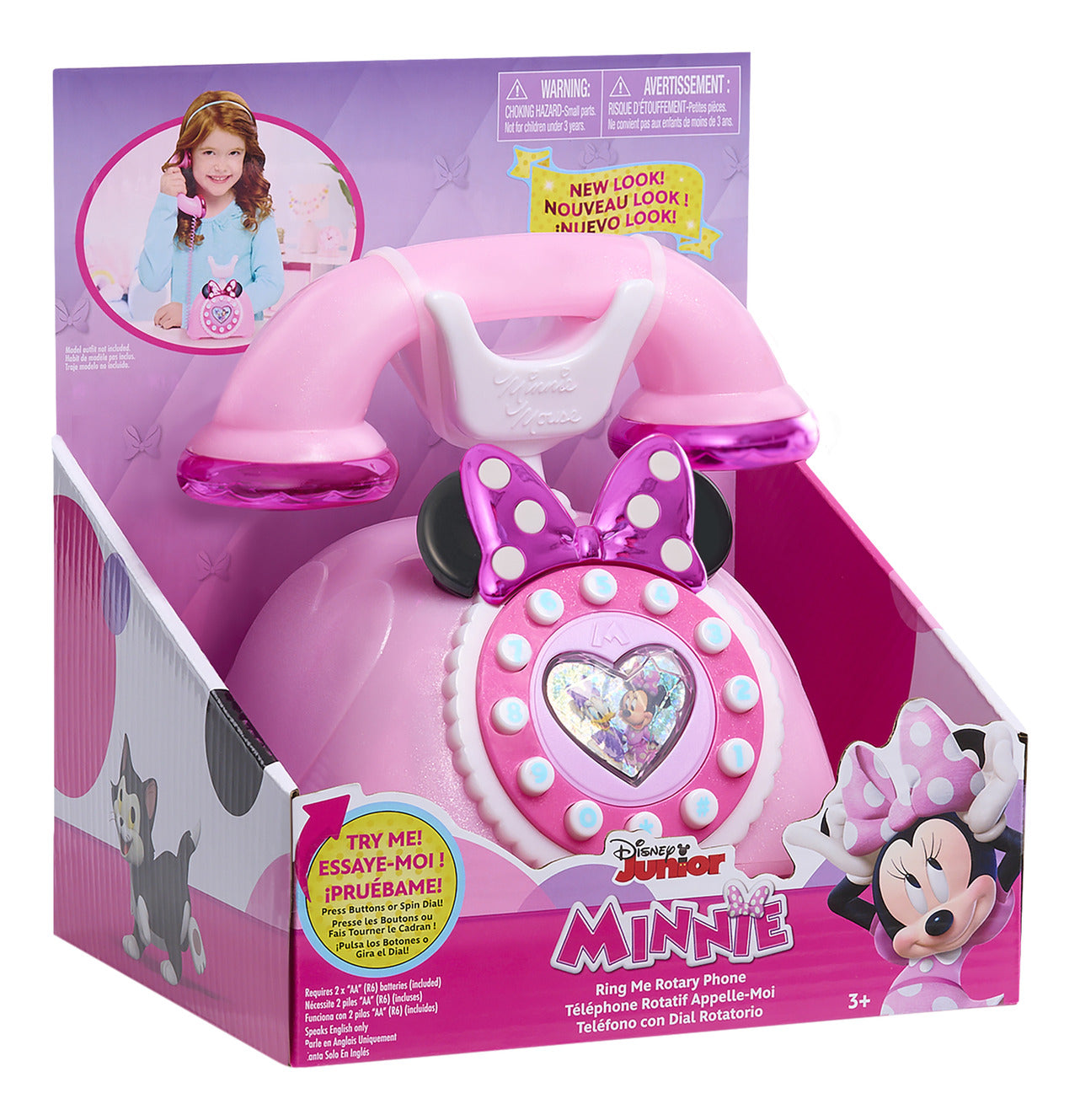 Disney Junior Minnie Mouse Ring Me Rotary Phone with Lights and Sounds
