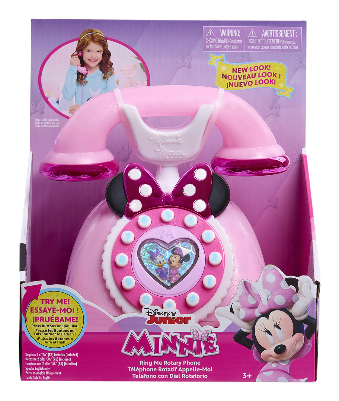 Disney Junior Minnie Mouse Ring Me Rotary Phone with Lights and Sounds