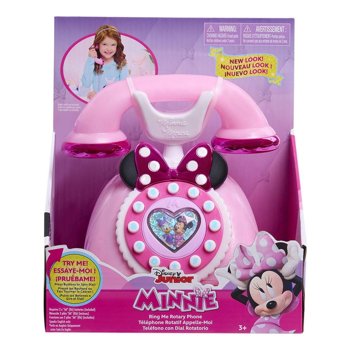 Disney Junior Minnie Mouse Ring Me Rotary Phone with Lights and Sounds