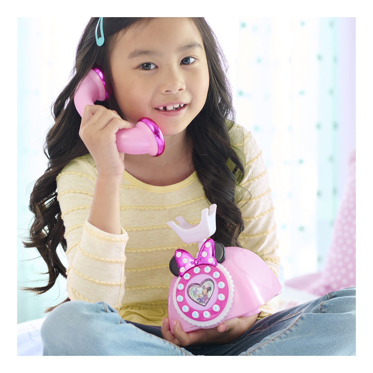 Disney Junior Minnie Mouse Ring Me Rotary Phone with Lights and Sounds