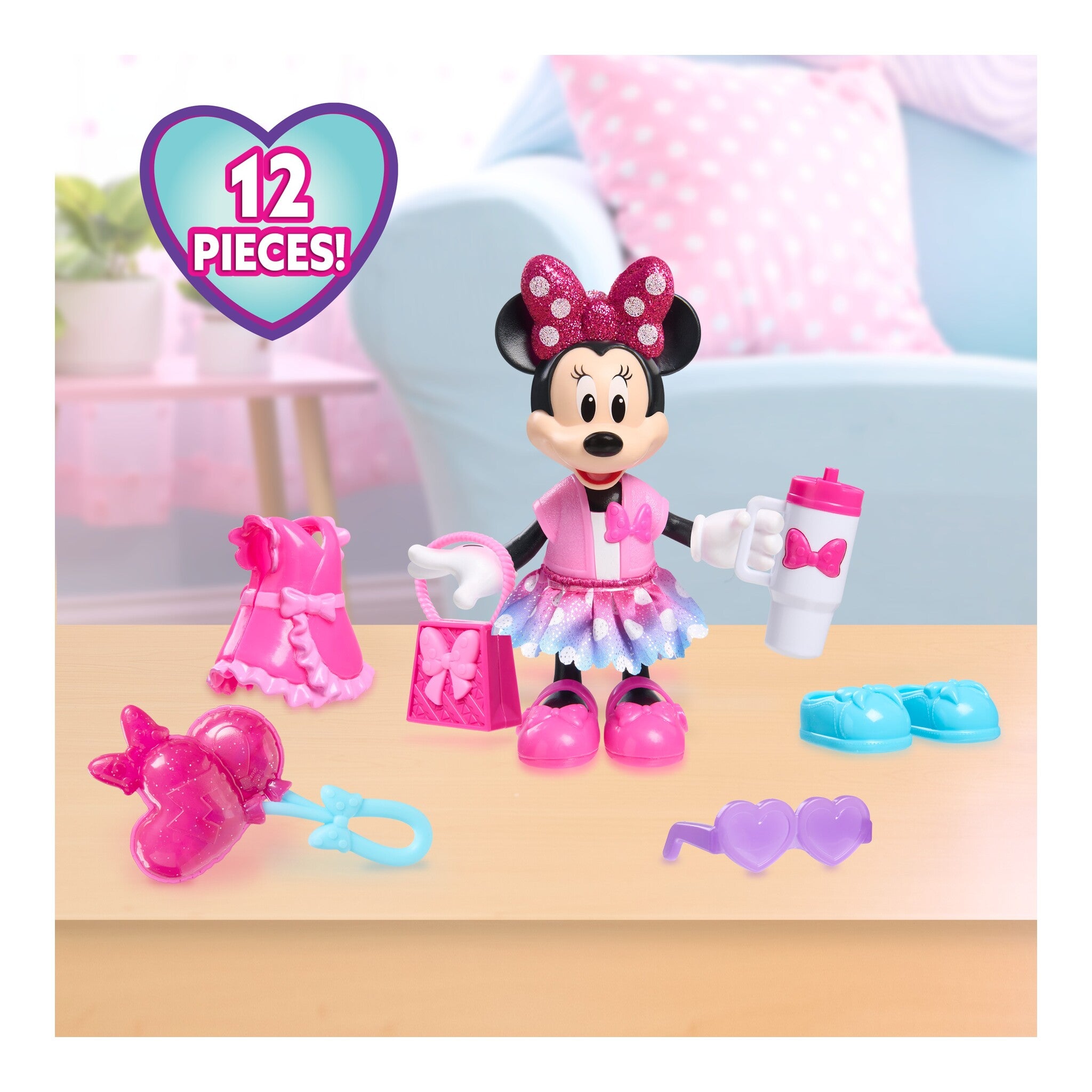 Disney Junior Minnie Mouse Fabulous Fashion Doll with 2 Outfits