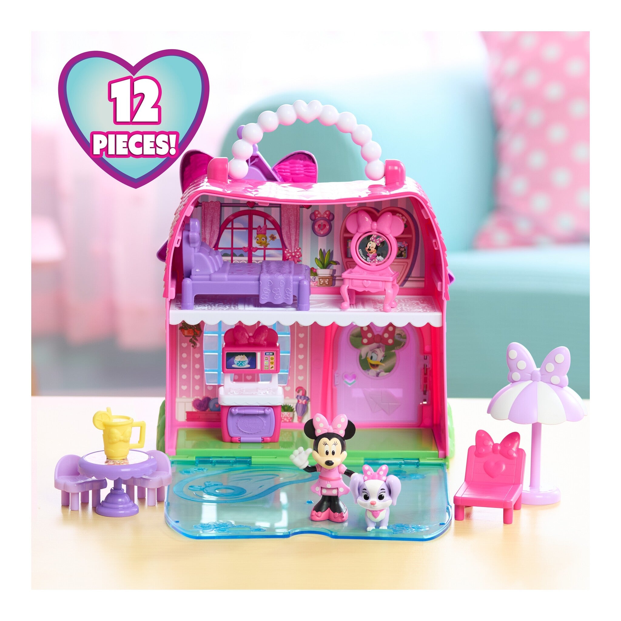 Disney Junior Minnie Mouse Mini Mansion Stow 'n Go Playset